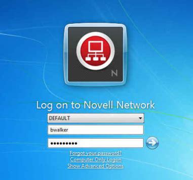 Using the Novell Client and/or SecureLogin to provide password 